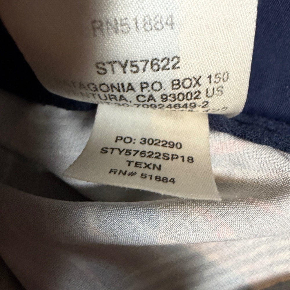 Patagonia Womens Strider Running Shorts Geometric Print Navy Blue 57622 SP18 M - Picture 3 of 6